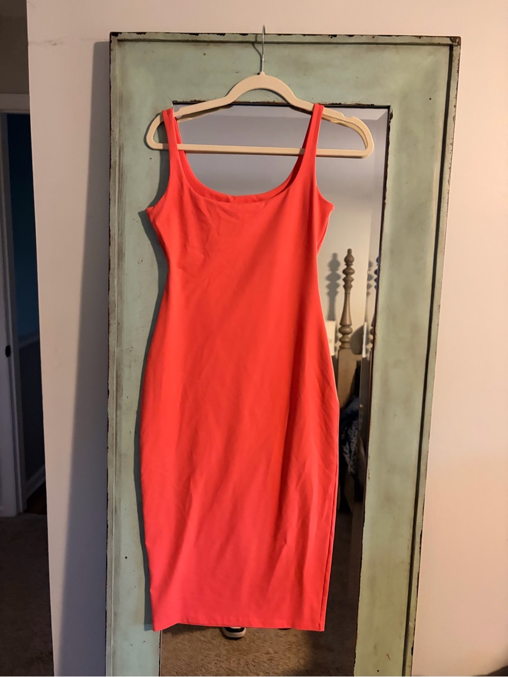 Susana Monaco Coral-Pink Midi Tank Dress